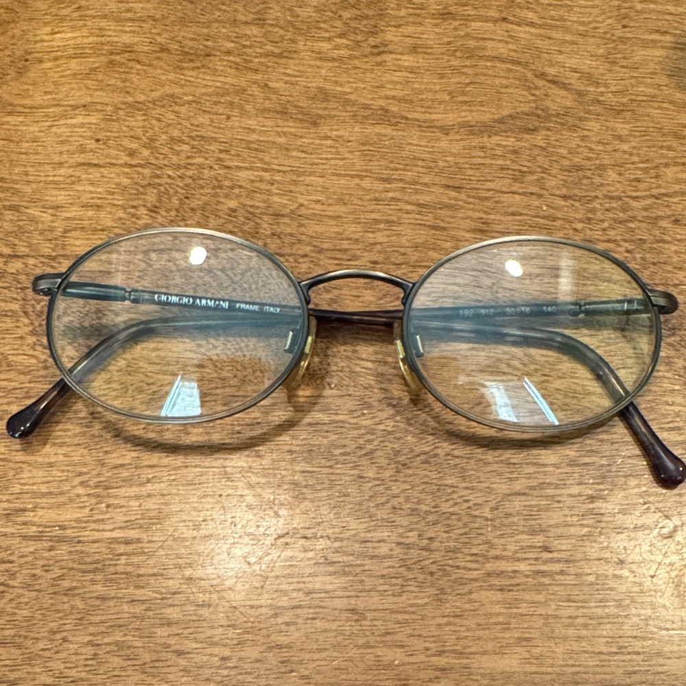 Giorgio Armani Oval Glasses with Tortoise Frame